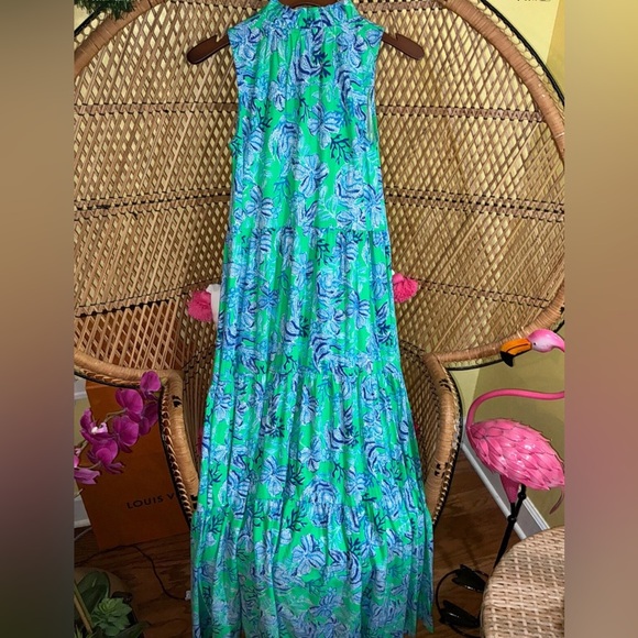 Lilly Pulitzer NWT 🦄 Malone Maxi Keepin It Reel 🦄 Size XXS - Picture 4 of 16
